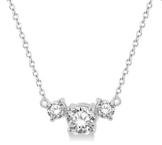 Rolland's Design 3 Stone Diamond Necklace -0.50cts