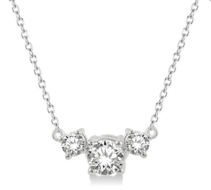 Rolland's Design 3 Stone Diamond Necklace -0.50cts