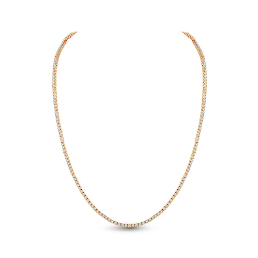 Rolland's Designs 14K Yellow Gold Diamond Tennis Necklace