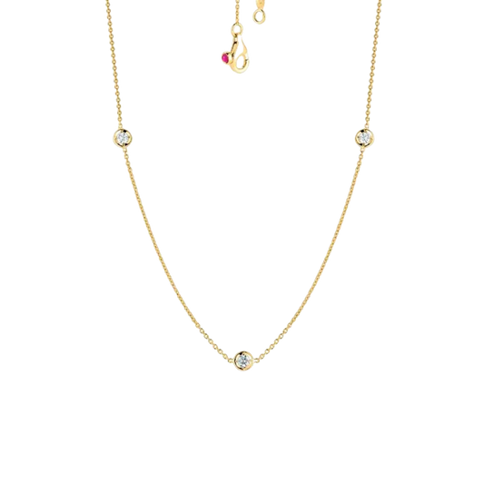 Roberto Coin 3-Diamond Station Necklace