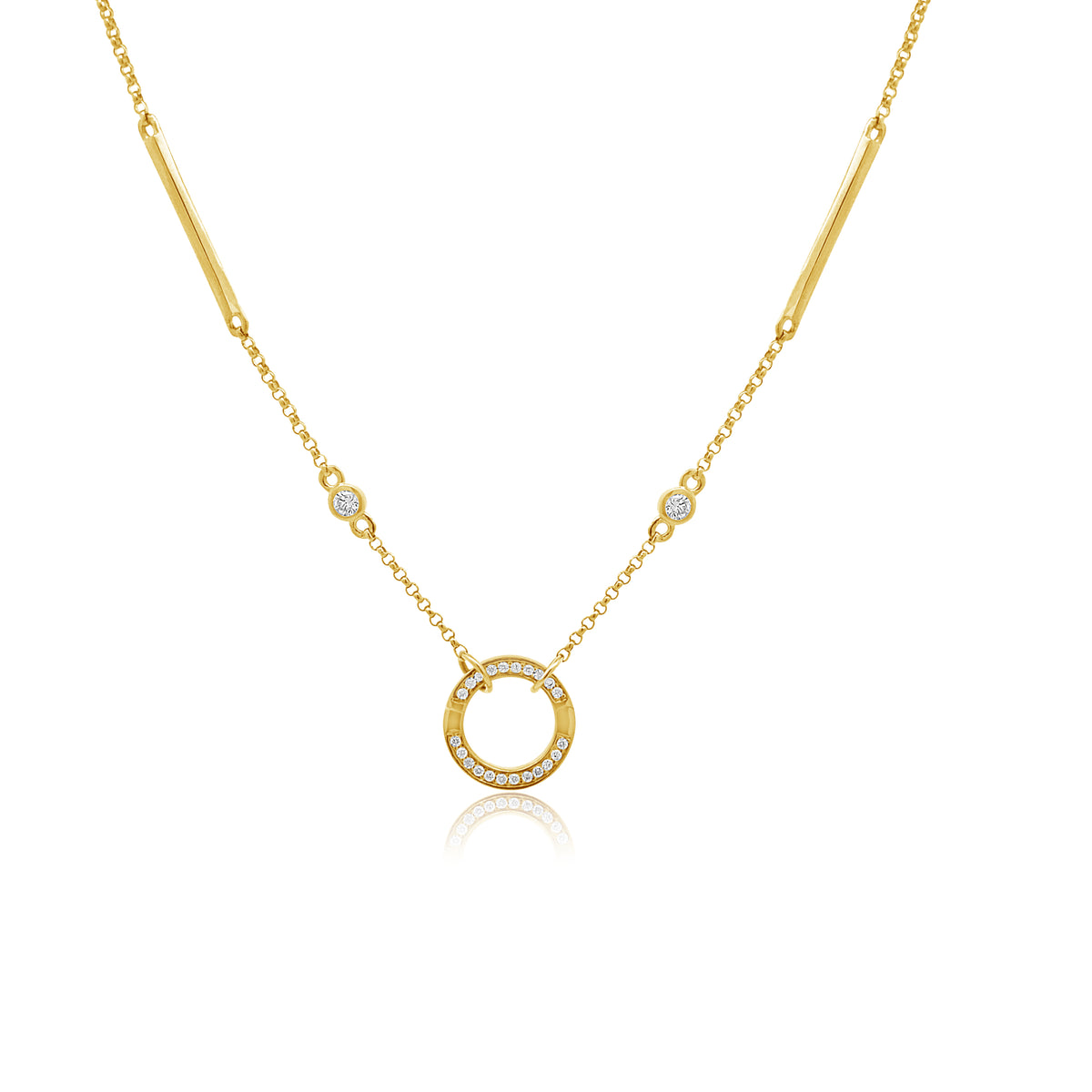 Rolland's Designs Diamond Circle Necklace