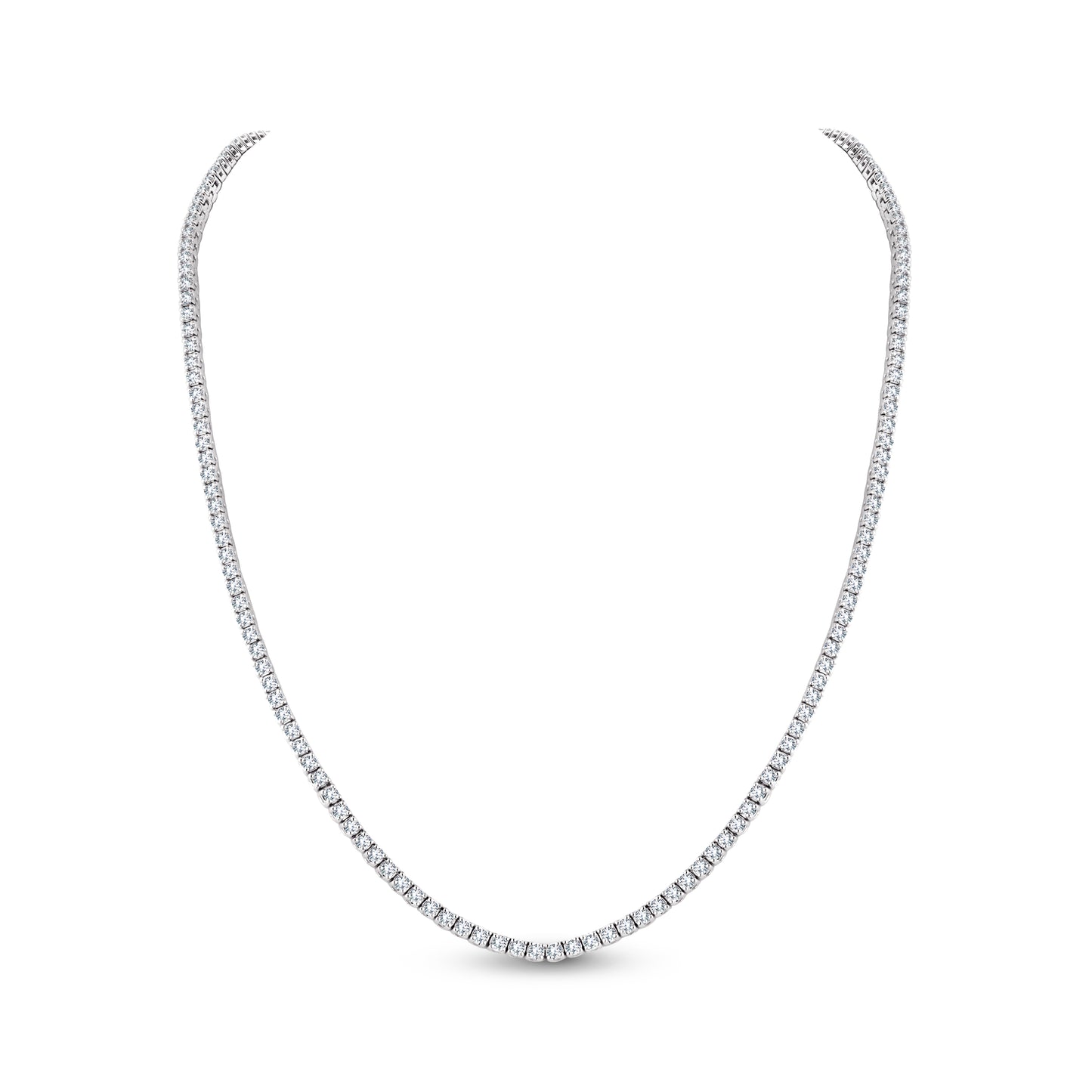 Rolland's Design 14K Gold 4-Prong Diamond Tennis Necklace