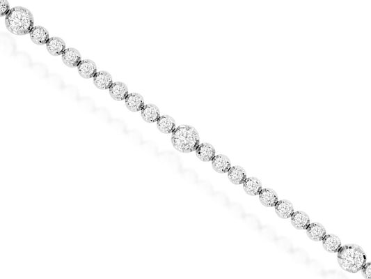 14k White Gold Diamond Tennis Bracelet