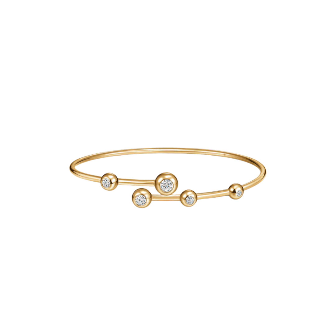 Hearts On Fire 18K Yellow Gold Dream Floating Flexi Bangle