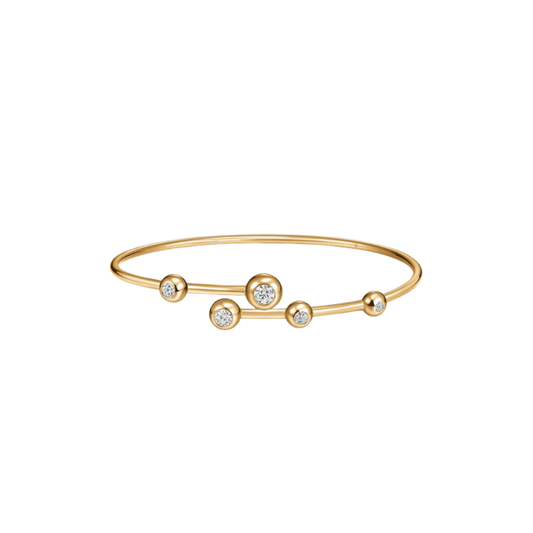 Hearts On Fire 18K Yellow Gold Dream Floating Flexi Bangle