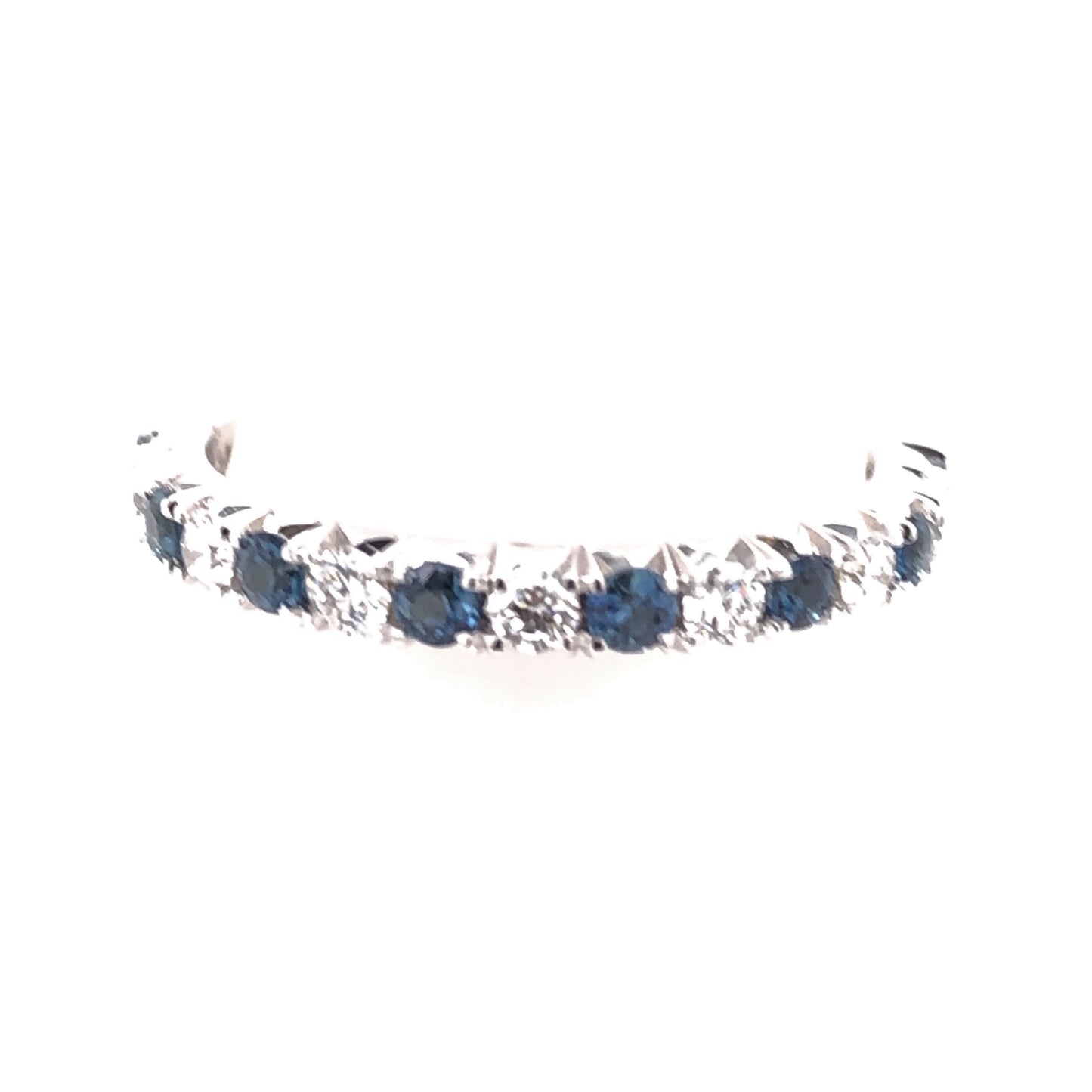 Rollands Design Blue Sapphire & Diamond Band