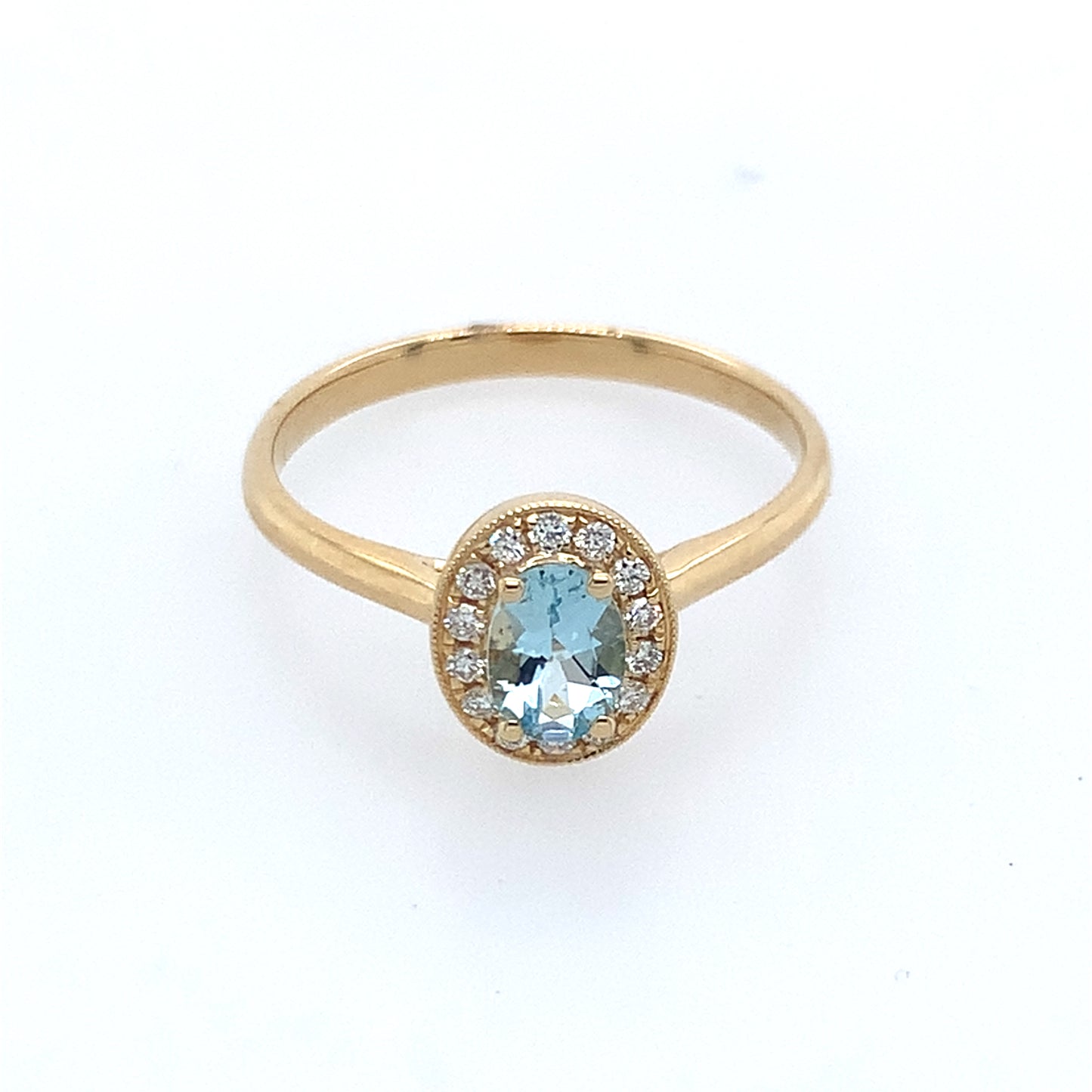 Rollands Design Aquamarine & Diamond Ring