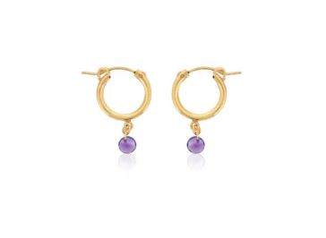 Dee Berkley Amethyst Gemstone Drop Earrings