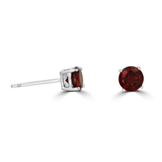 Rolland's Design Garnet Stud Earrings