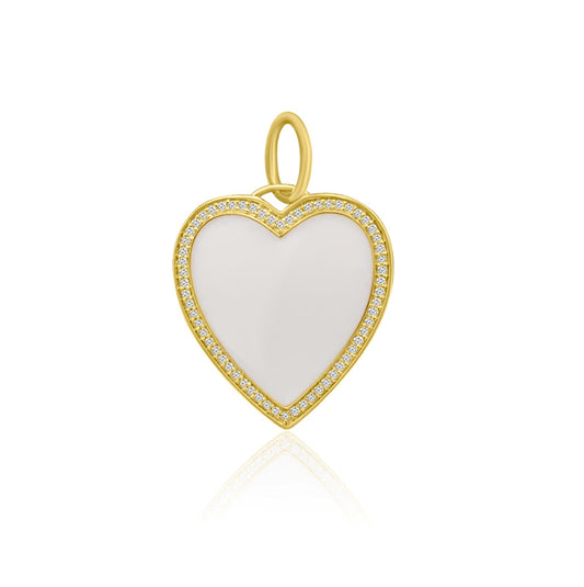 Rolland's Designs 14K Gold & Mother Of Pearl Heart Pendant