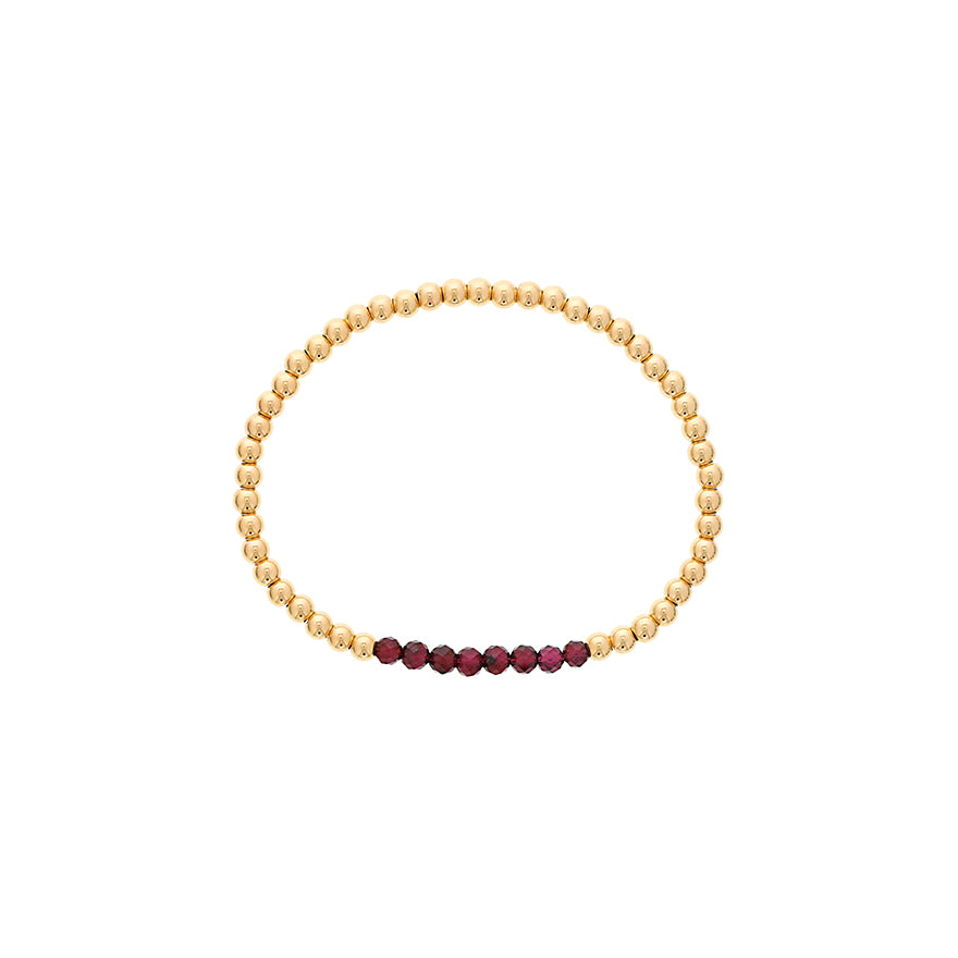 Dee Berkley Shine Bright Birthstone Mini Bead Bracelet- January