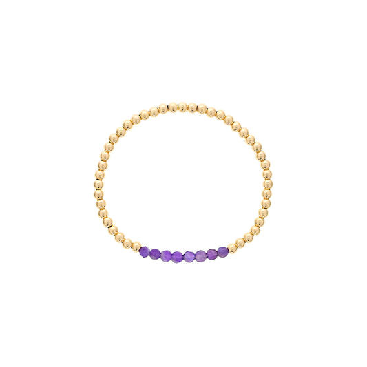 Dee Berkley Shine Bright Birthstone Mini Bead Bracelet- February