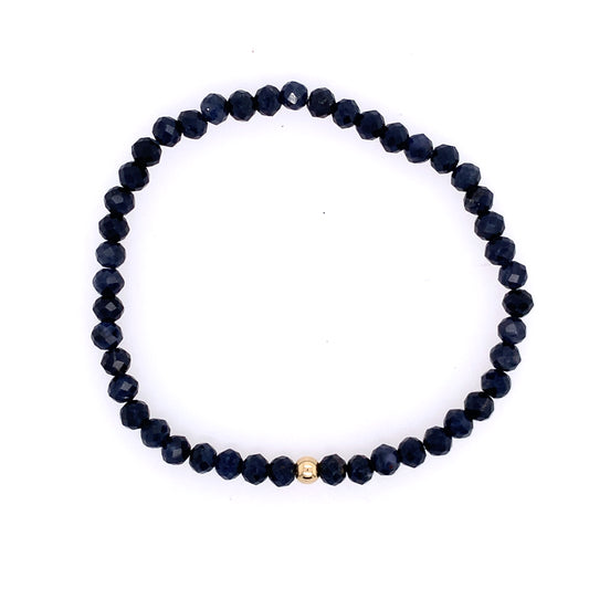 Dee Berkley Sapphire & Gold Filled Beaded Bracelet