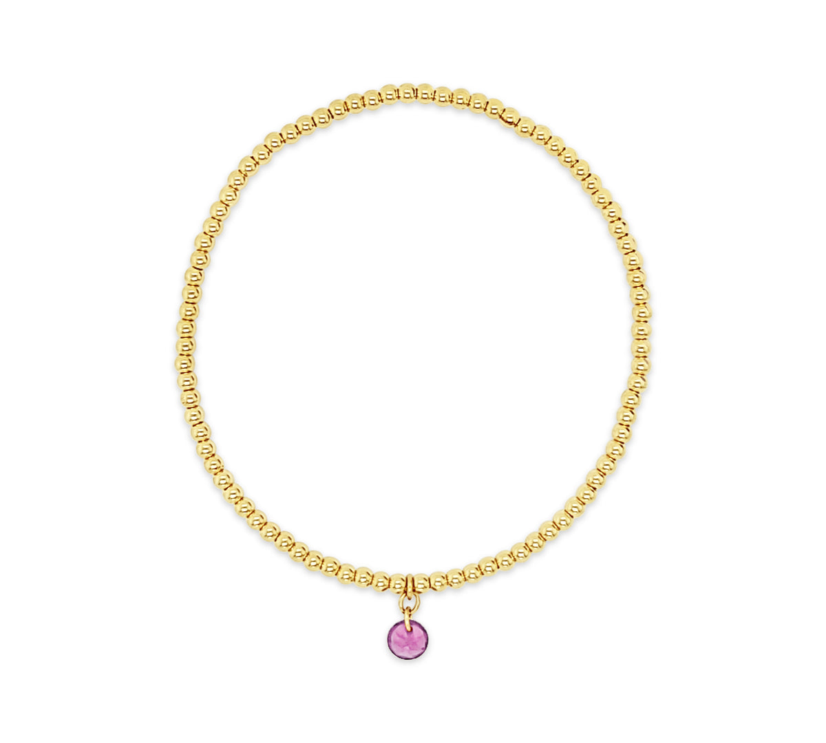 Dee Berkley Gold Filled Pink Topaz Dangle Bracelet