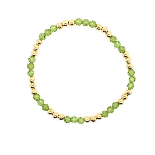 Dee Berkley Labradorite & Gold Bead Station Bracelet