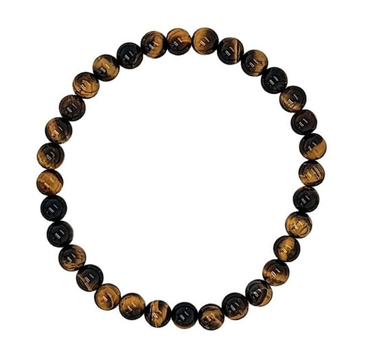 Dee Berkley Gents 6Mm Tiger Eye Beaded Bracelet