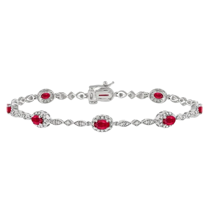 Ruby Station And Diamond Bracelet