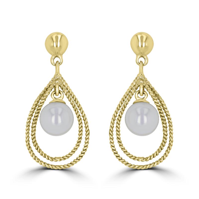Rolland's Designs Pearl Dangle Earrings