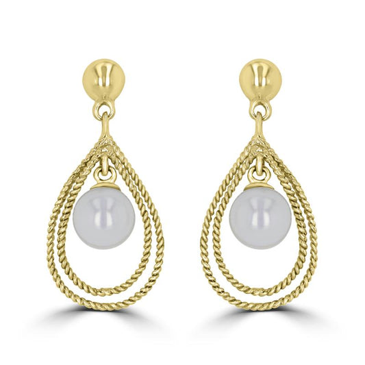 Rolland's Designs Pearl Dangle Earrings