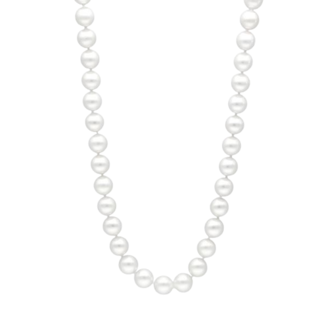 14K White Gold 5.5 - 6.0Mm Akoya Cultured Pearl Necklace