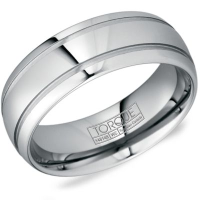 Crown Ring Black Ceramic & Black Tungsten Band