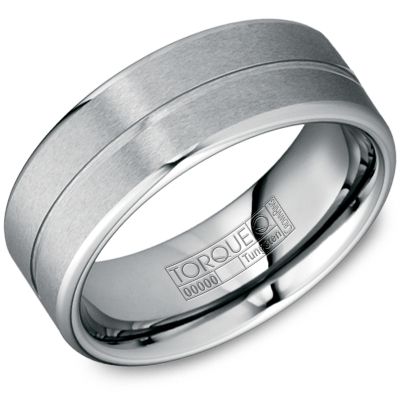 Crown Ring Black Ceramic & Black Tungsten Band