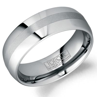Crown Ring Black Ceramic & Black Tungsten Band