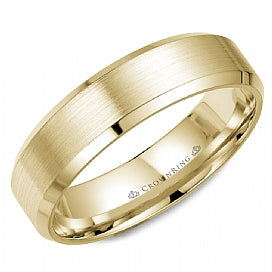 Crown 14k Yellow Gold Wedding Band