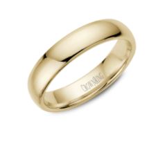 Crown 14k Yellow Gold Traditional Wedding Band.