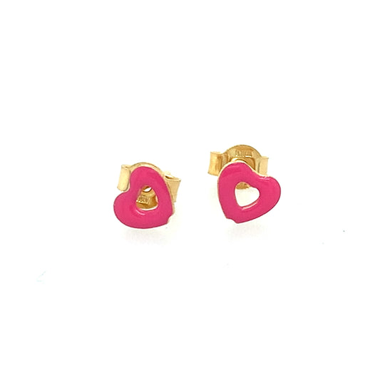 Rolland's Designs 14K White Gold Heart Earrings