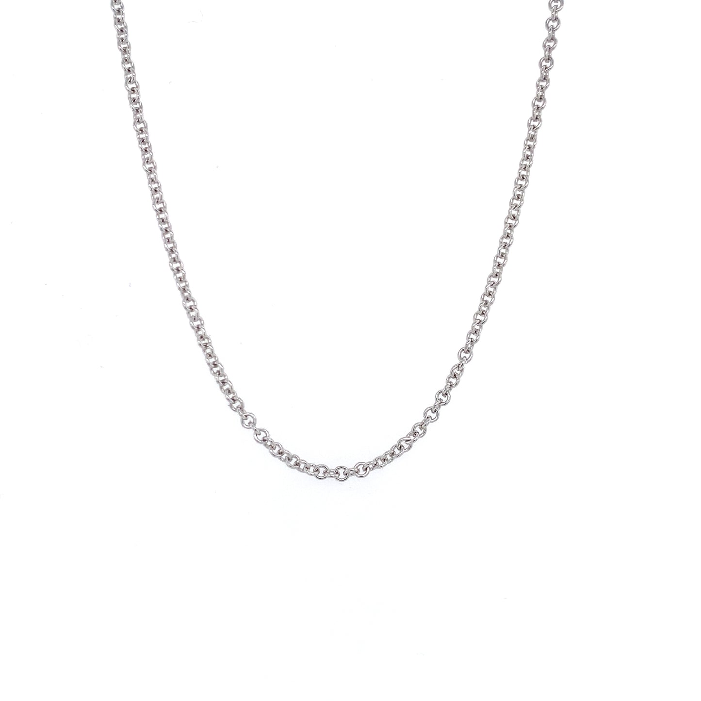 14K White Gold 20" Rolo Chain