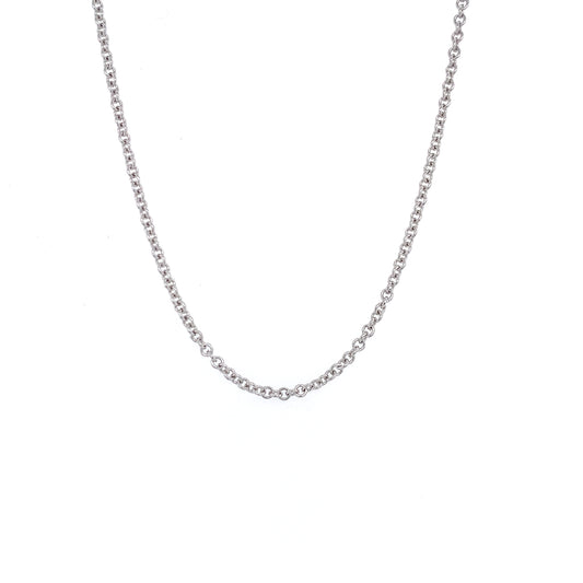 14K White Gold 20" Rolo Chain