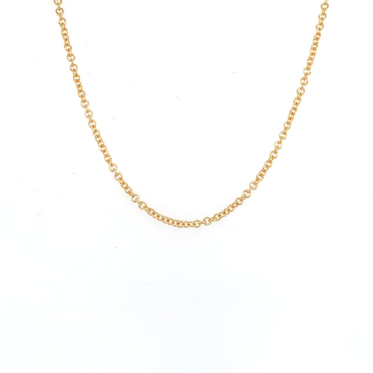 Rolland's Design Yellow Gold 24" Rolo Chain