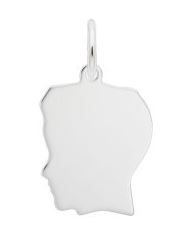 14Kw Boy's Head Charm