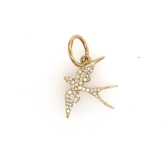 Rolland's Designs Diamond Pave Bird Pendant