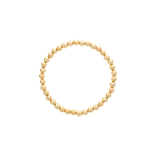 Dee Berkley 5Mm Shine Bright Gold Filled Beaded Bracelet