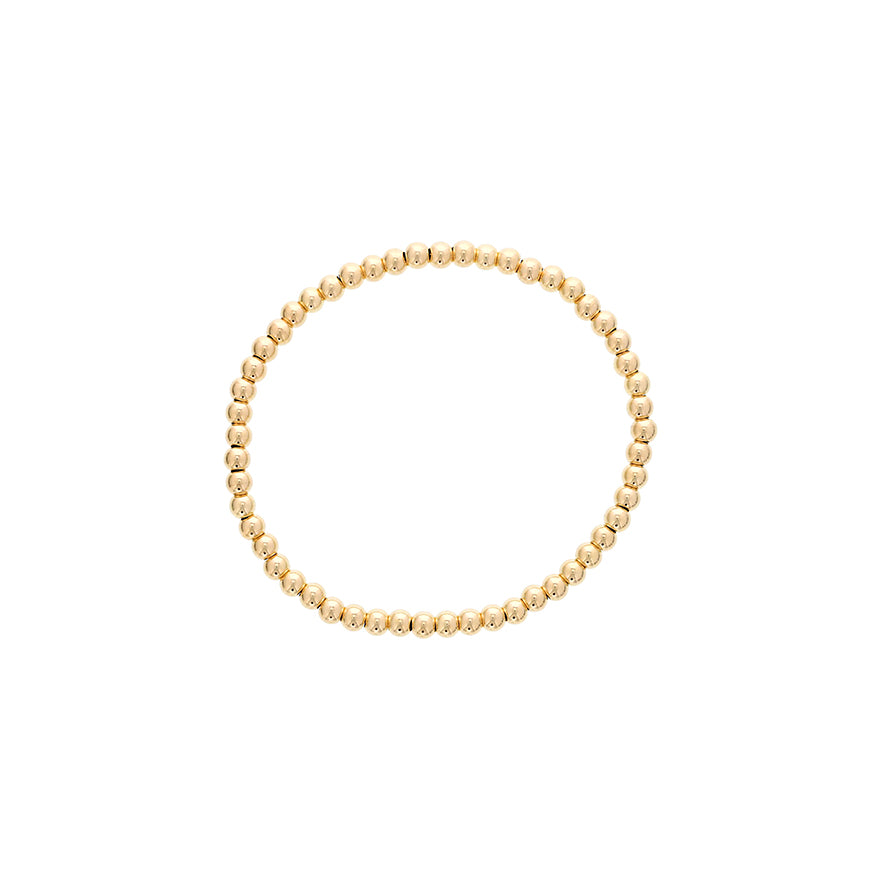 Dee Berkley 4Mm Shine Bright Gold Filled Beaded Bracelet