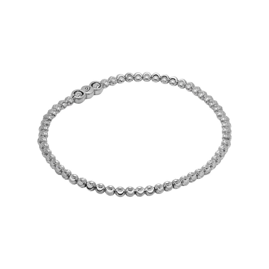 Desmos Sterling Silver  Moon Bead Bracelet