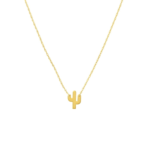 Rolland's Designs 14k Mini Cactus Pendant