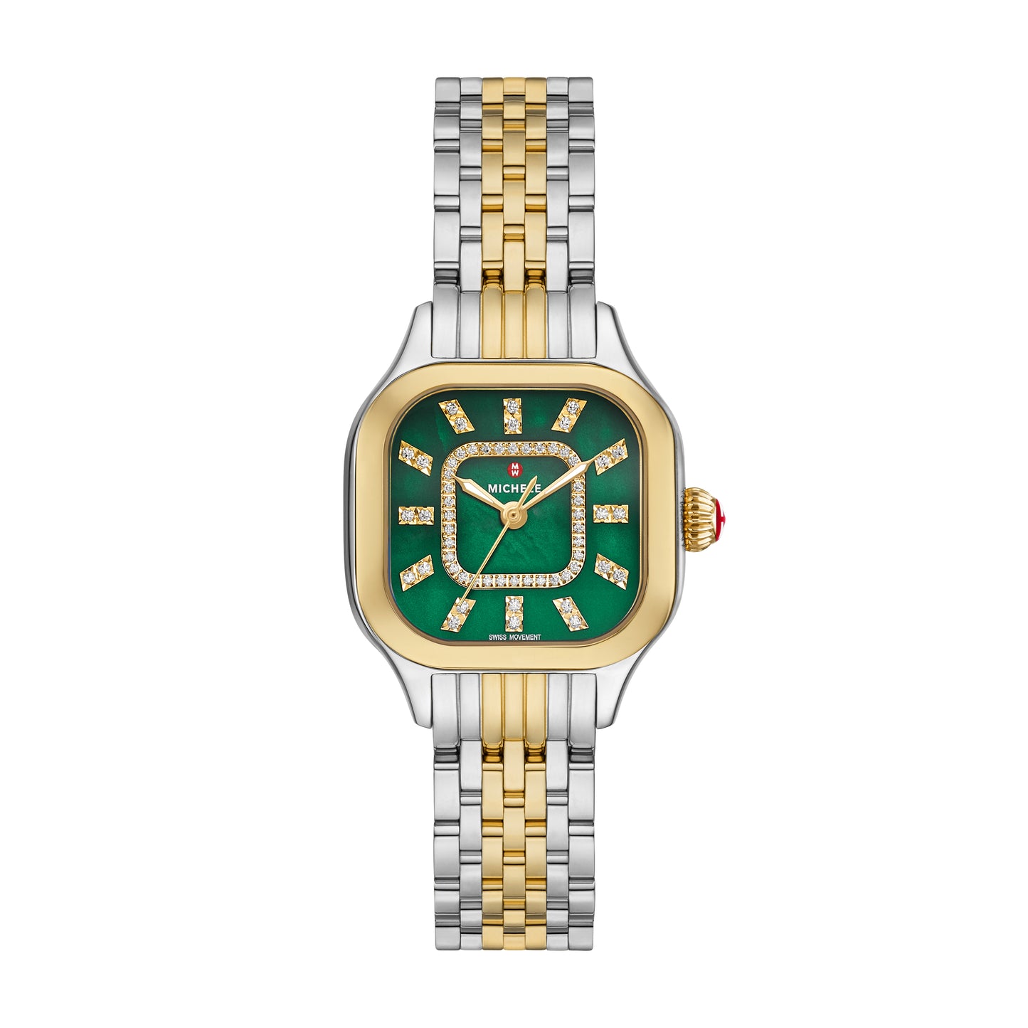 Michele Meggie 18K Two-Tone Gold-Plated Diamond Dial Watch