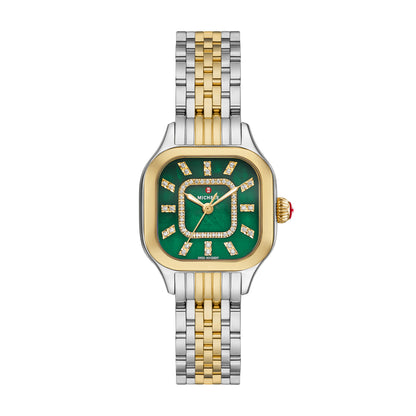 Michele Meggie 18K Two-Tone Gold-Plated Diamond Dial Watch