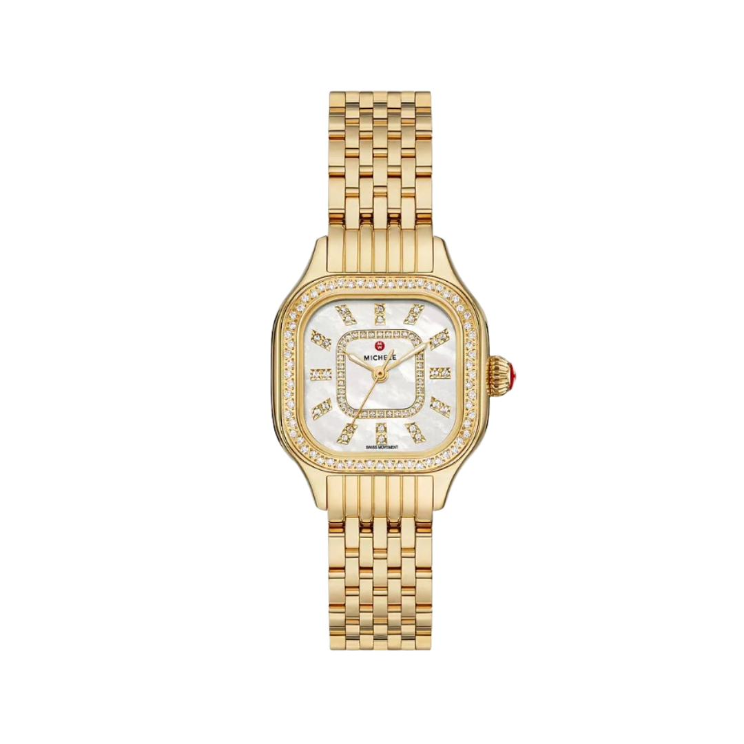 Michele Meggie 18K Yellow Gold-Plated Diamond Watch