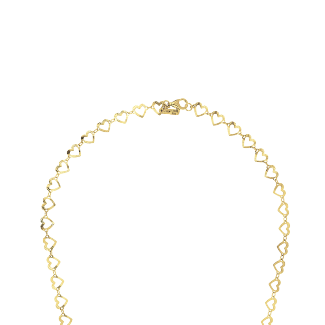Desmos Gold-Plated Sterling Silver 16" Arte Cuore Necklace