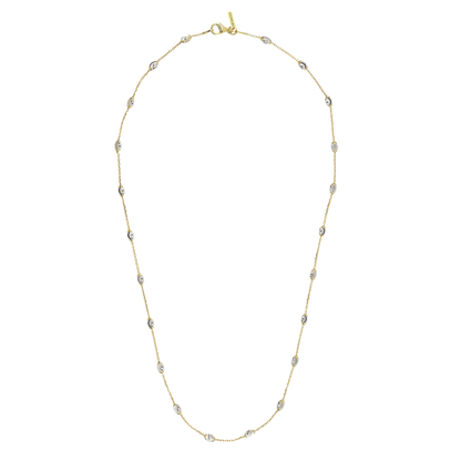 Desmos 18K Yellow Gold Plated Diamond Necklace