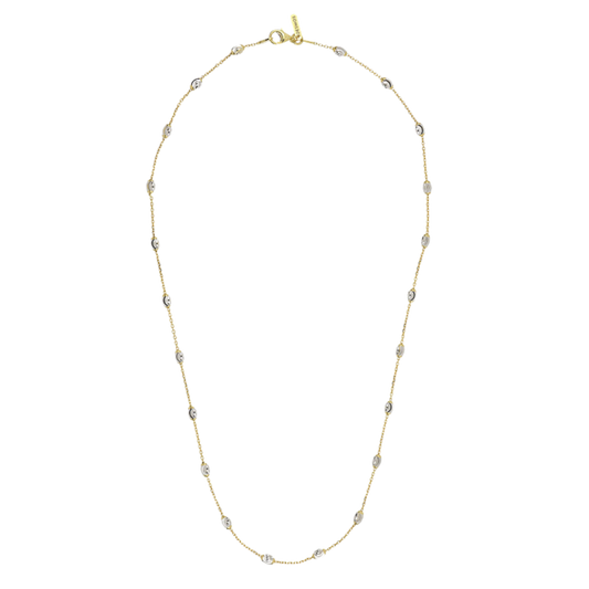Desmos 18K Yellow Gold Plated Diamond Necklace