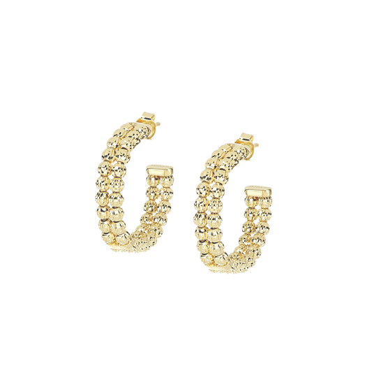 Desmos 18K Yellow Gold Plated Hoop Earrings