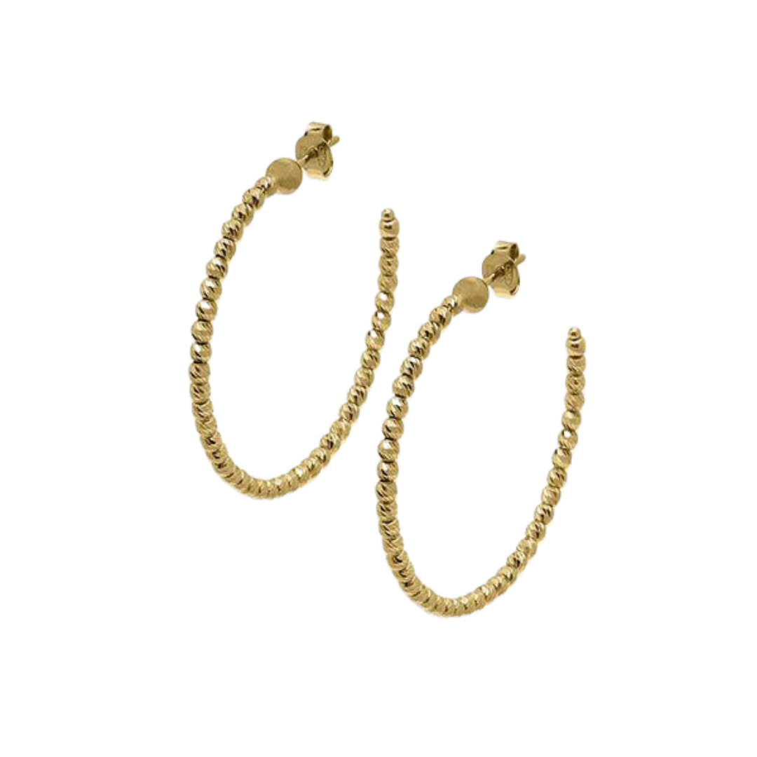 Desmos 18K Yellow Gold Plated Hoop Earrings