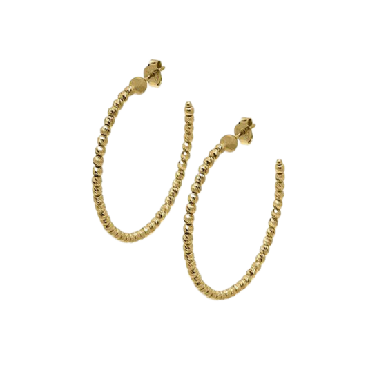 Desmos 18K Yellow Gold Plated Hoop Earrings