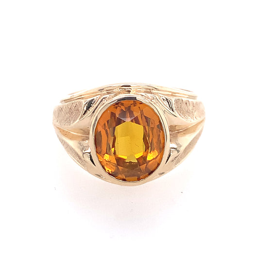 Estate 10K Gold Citrine Ring