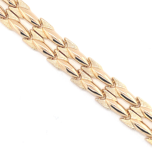 Estate 18K Gold Wide Track Bracelet